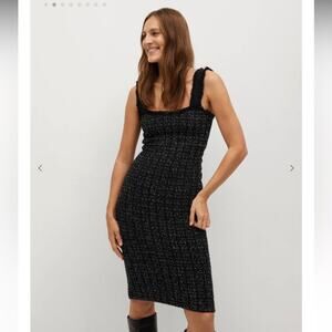 NWOT Mango midi tweed dress, size 10